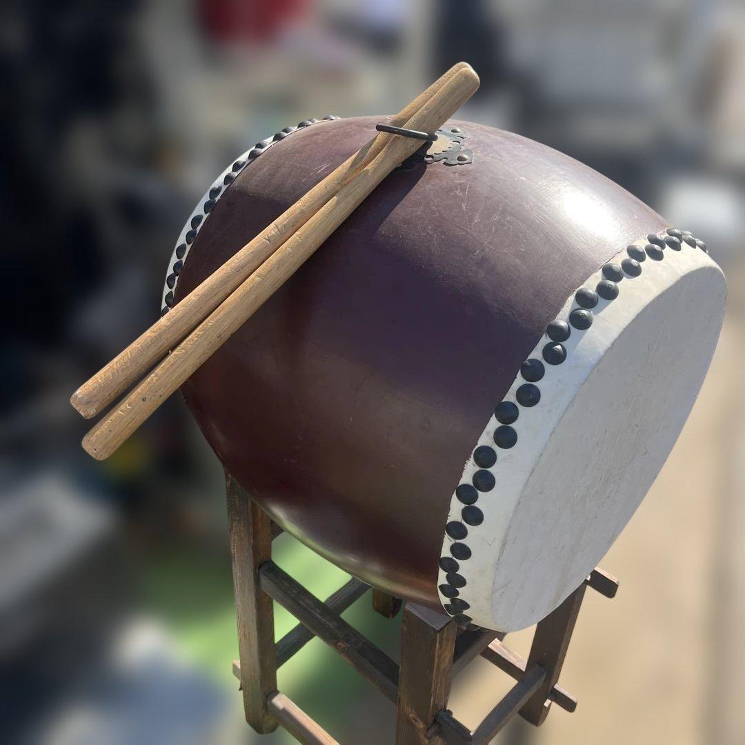 和太鼓 直径約60cm バチ付き