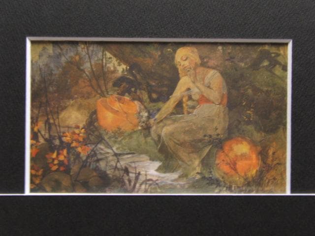 アルフォンス・ミュシャ、女占い師、希少な画集より、新品高級額