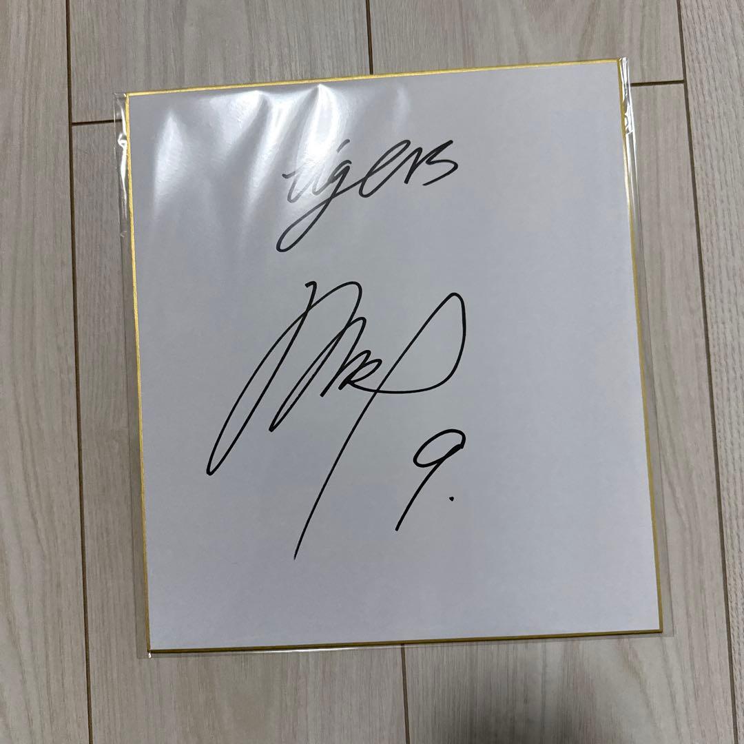 立石正広　阪神タイガース　直筆サイン色紙　ラスト1枚