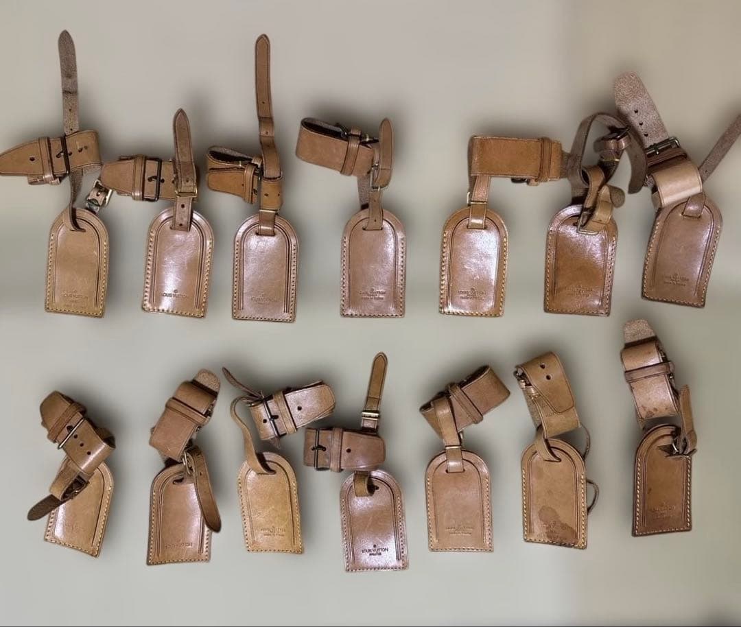 正規品LOUIS VUITTON ルイヴィトンヌメ革ネームタグ14セット