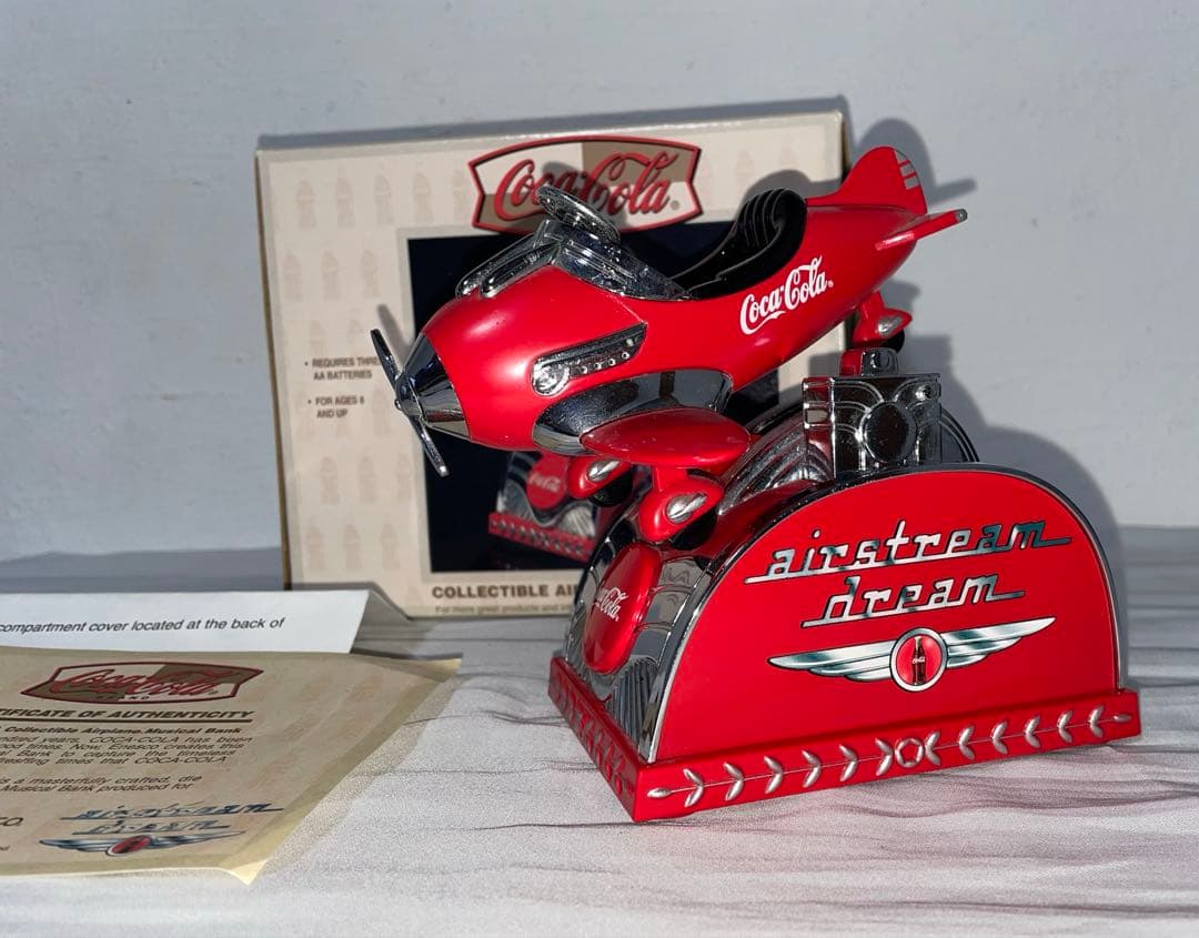 コカコーラ　貯金箱　飛行機 Coca Cola（コカコーラ） 貯金箱 ベンディングマシン ティンバンク