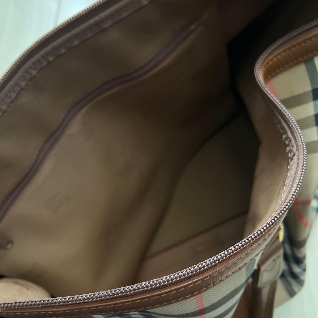 最終価格 Burberry チェック柄 ボストンバッグ 南京錠付き ビンテージ