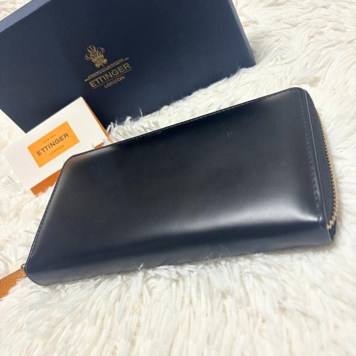 箱付き】ETTINGER エッティンガー ラウンドファスナー 長財布 レザー