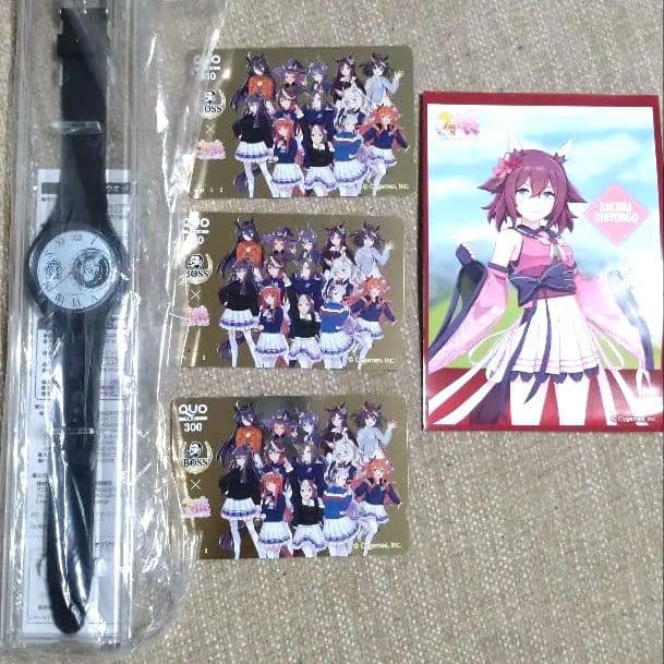 ウマ娘コラボウォッチ(ケイエスミラクル)＆QUOカード＆ブロマイド