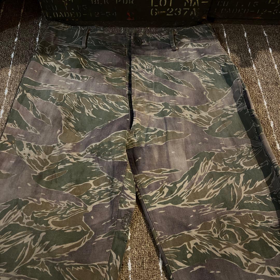 60S 鬼フェード　実物　タイガーストライプ　タイガーカモ　ベトナム戦 60S 鬼フェード 実物 タイガーストライプ タイガーカモ ベトナム戦 60S