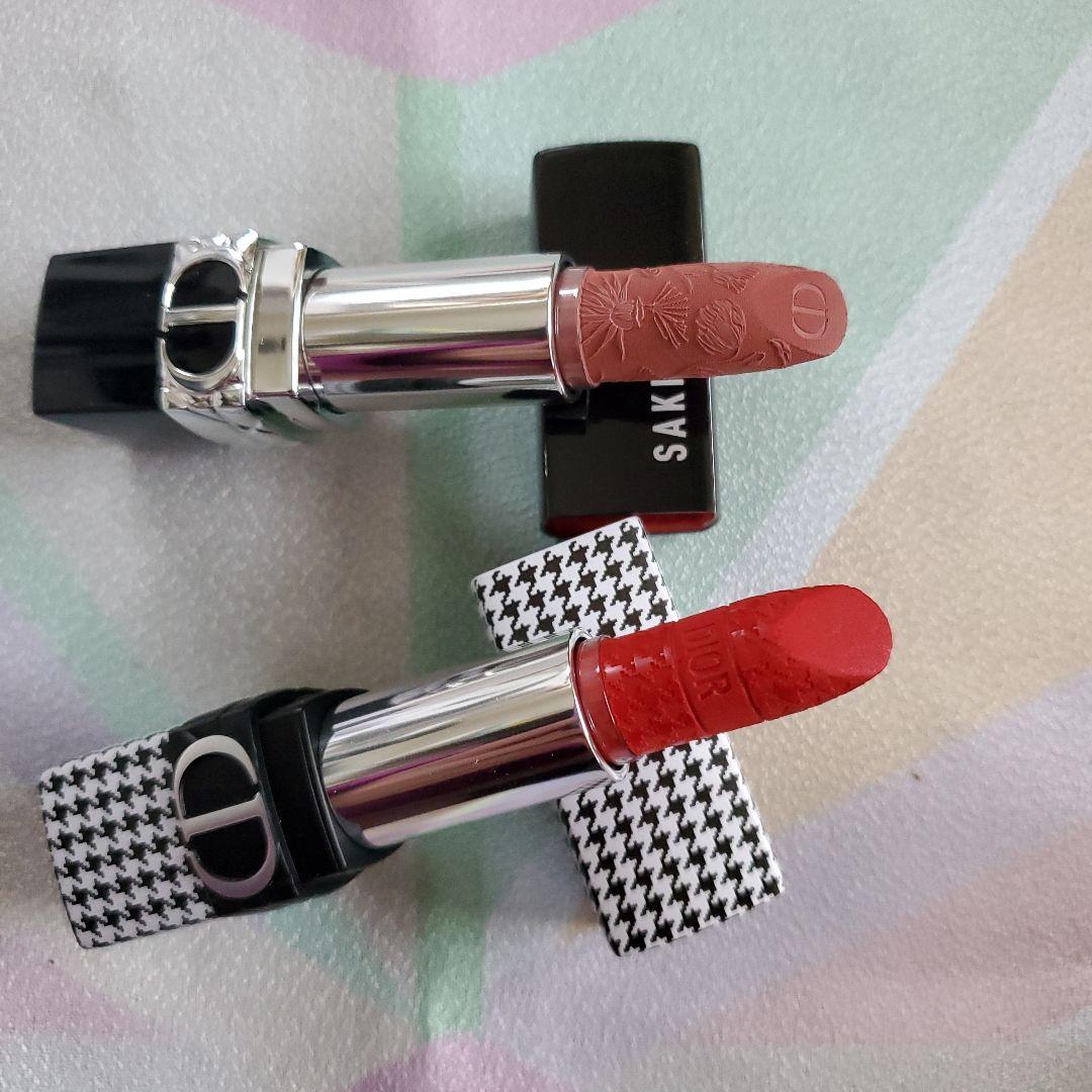 Dior ルージュディオール 赤色& ベージュ2本