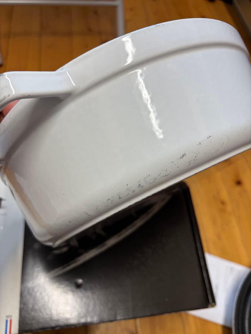 STAUB 26cm ホワイト シャロー 訳あり