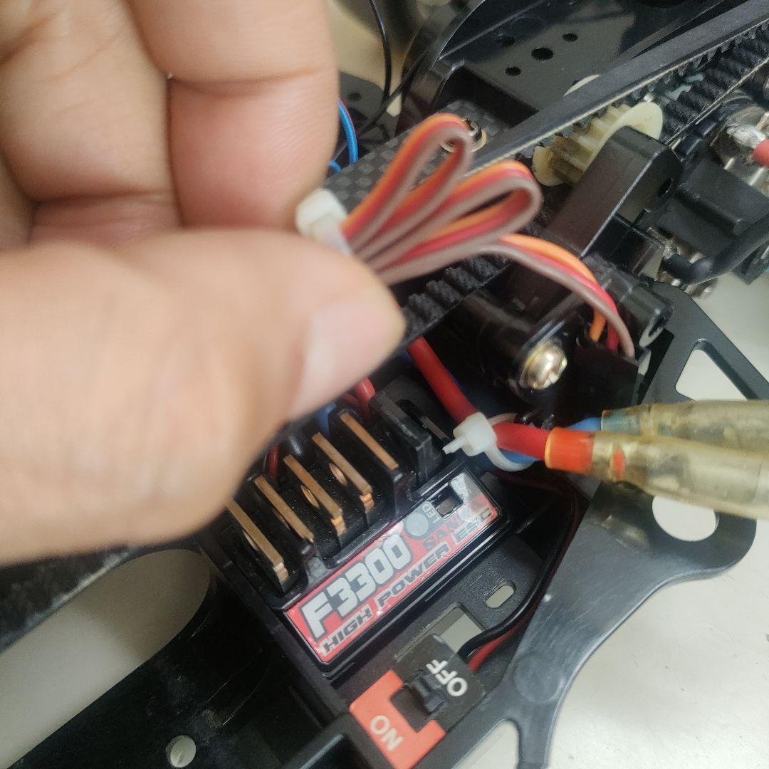 当時物、レア】タミヤTA03シャーシ、メカ付き、メルセデスボディ付き