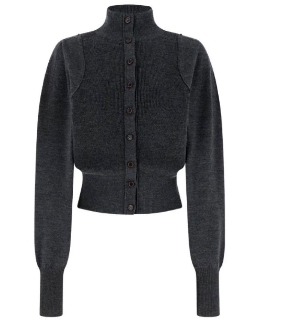 新品　AMONENTO BLOCKING BUTTON UP CARDIGAN