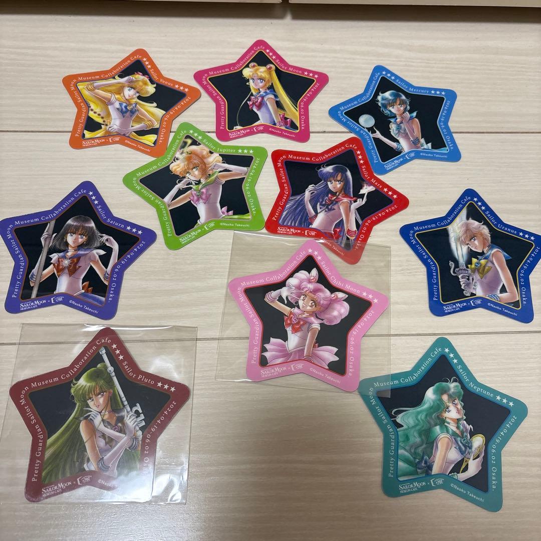 セーラームーンカフェ　特典原画アクリルコースター　コンプリートセット