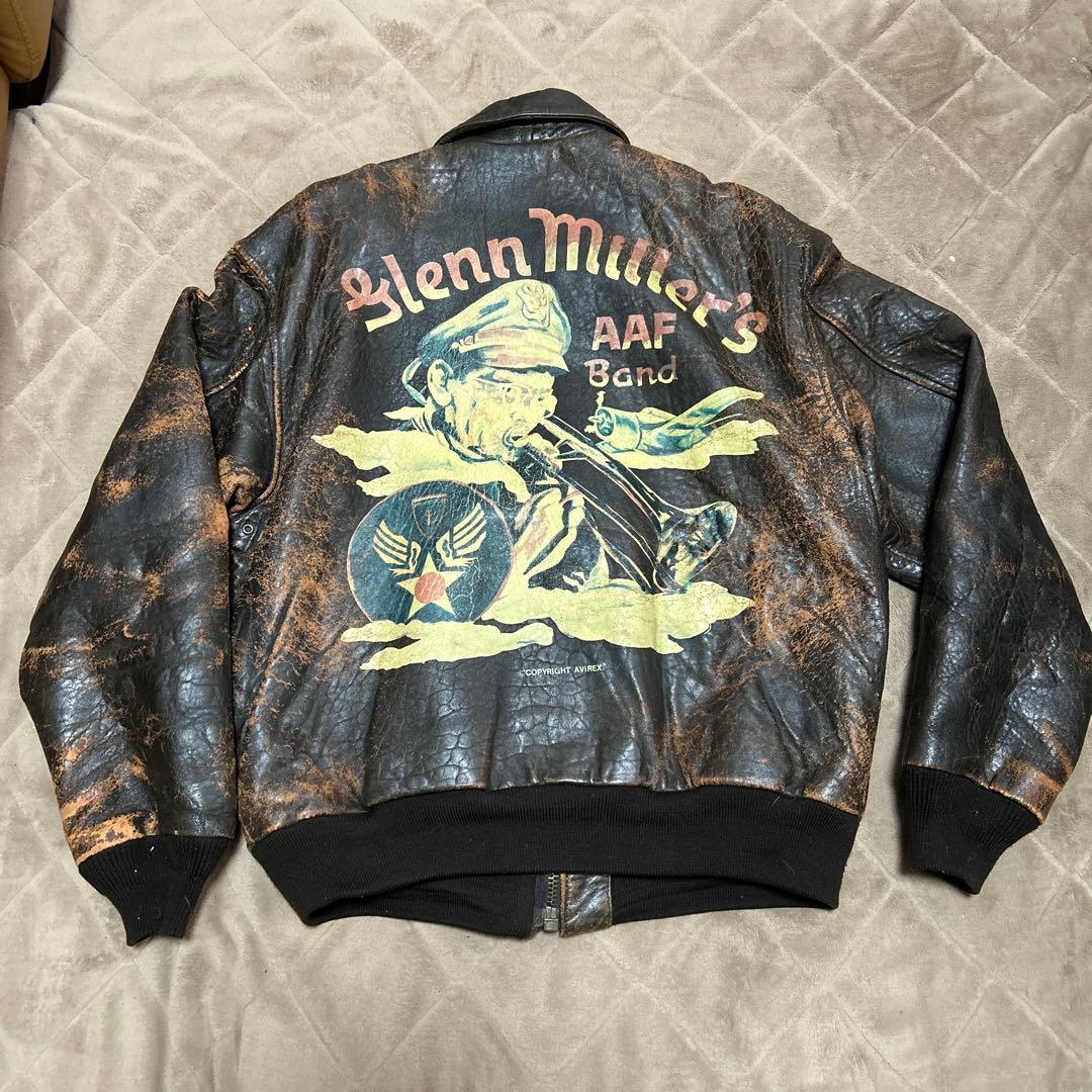 アヴィレックス] AVIREXグレン・ミラーズ AAFバンド レザージャケット
