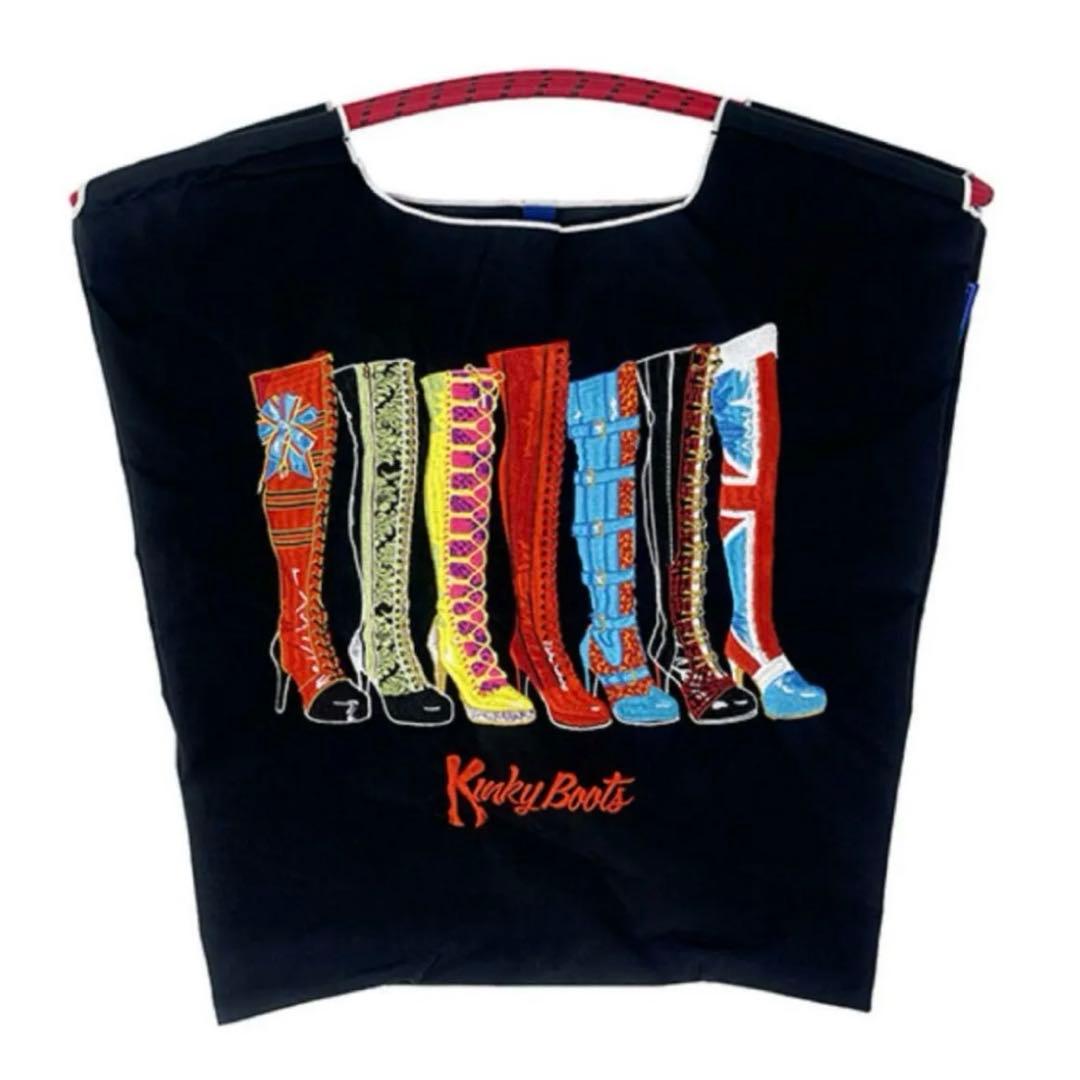 キンキーブーツ 　エコバッグ　ボールアンドチェーン Ball&Chain　　 黒