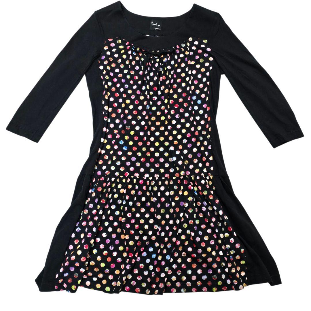 Paul Smith ポールスミス マルチカラードット 七分袖 ワンピース