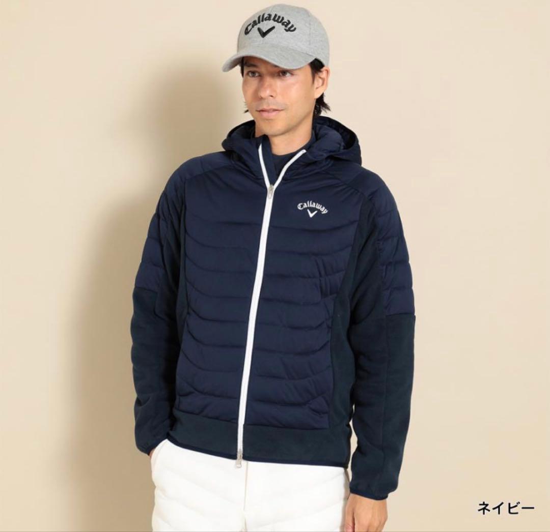 キャロウェイ ゴルフウェア 秋 冬 フルジップ中綿スウェット Mサイズ ストレッチ 裏起毛 フルジップ中綿スウェット(中間着(セーター