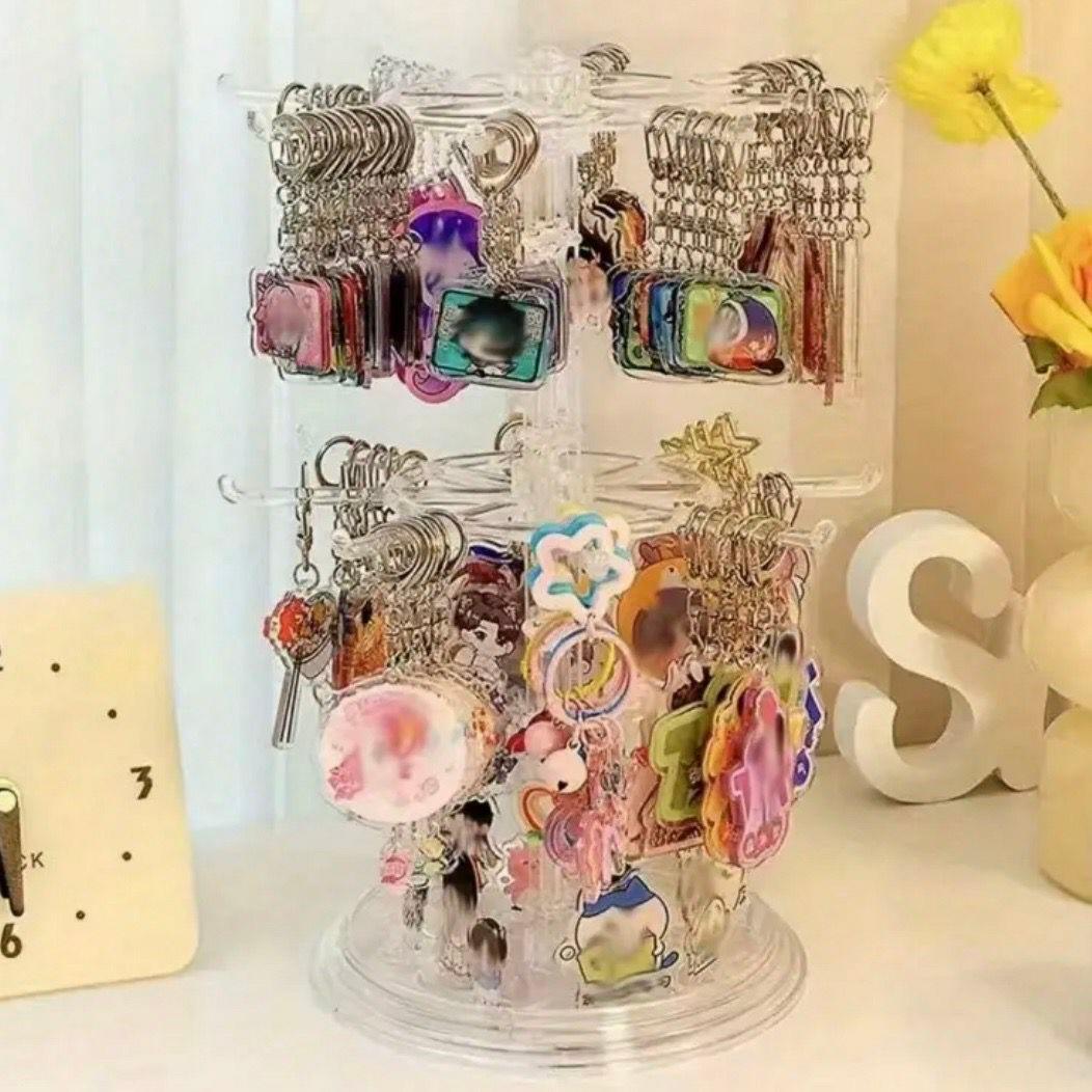 めじるしアクセサリー 収納 アクセサリースタンド 回転 - メルカリ
