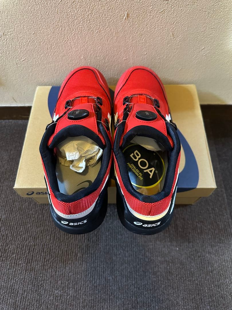 アシックス 安全靴 ウィンジョブ 【27.5cm】赤CP209 BOA