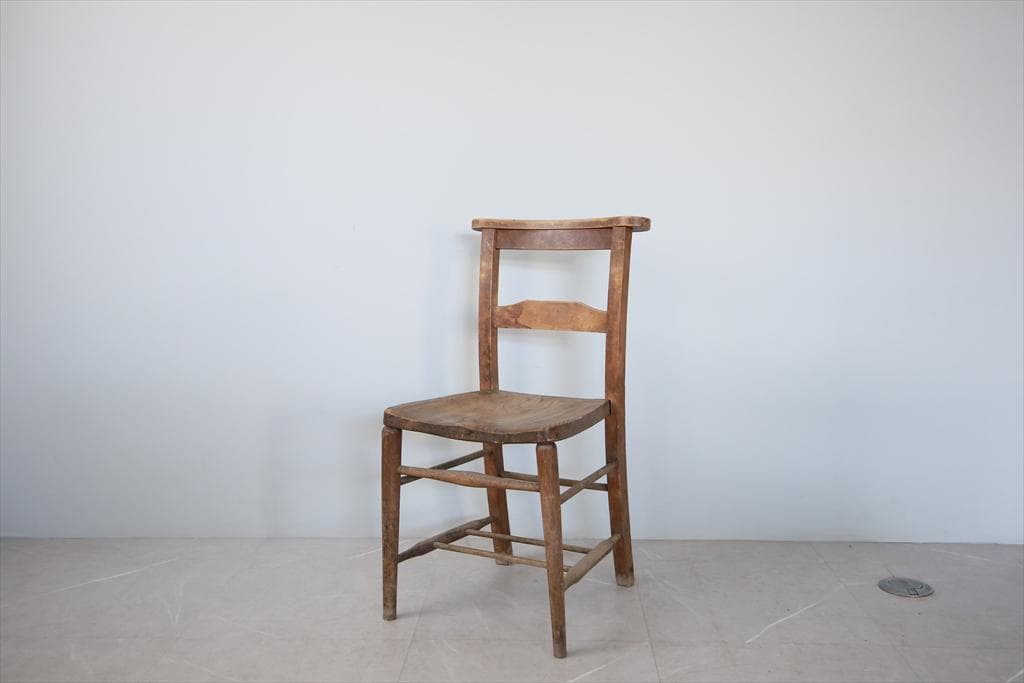 英国アンティーク木製チャペルチェア/チャーチ/ダイニングイス(91-139-1)