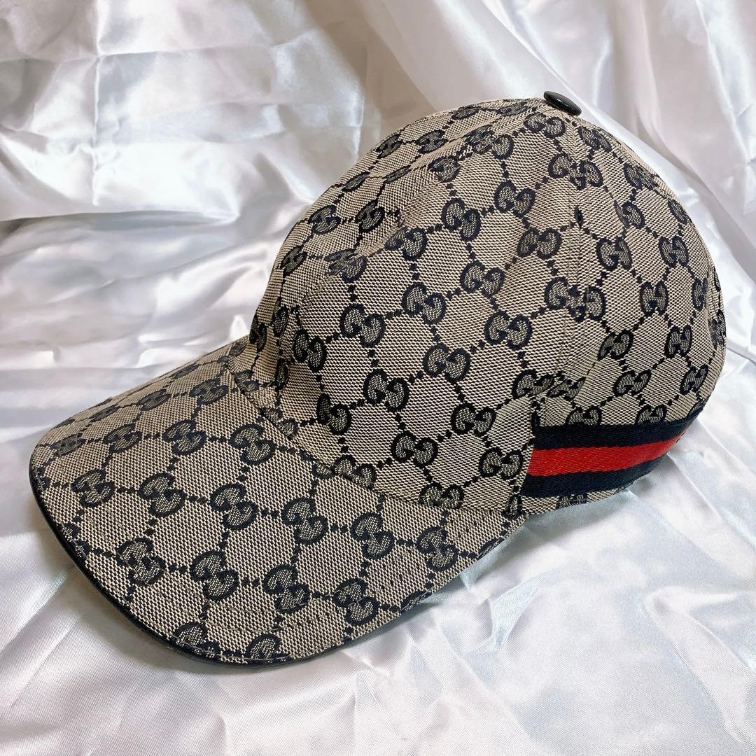 GUCCI GGパターン キャップ ネイビー S - メルカリ