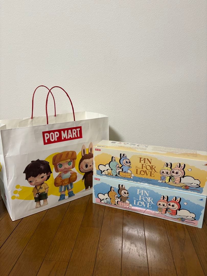 未開封POP MART PIN FOR LOVE ラブブイニシャル2個セット イニシャルラブブ PIN FOR LOVE アソートボックス2箱セット ペンダント