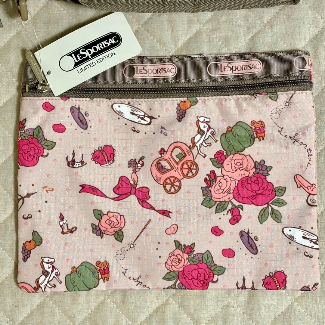 レスポートサック シンデレラ ディズニー MED WEEKENDER ポーチ付き