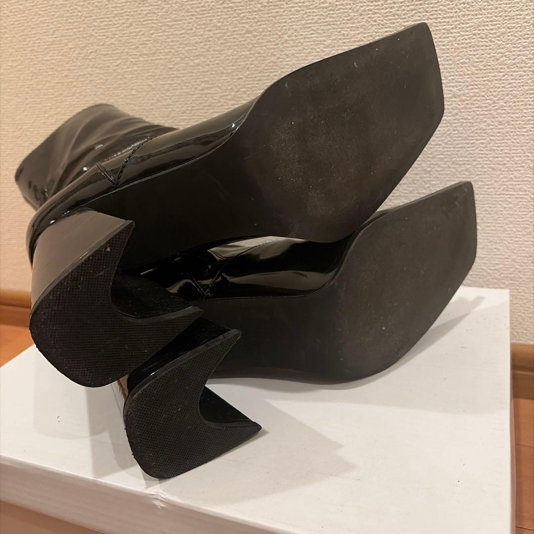 melt the lady enamel square short boots - メルカリ