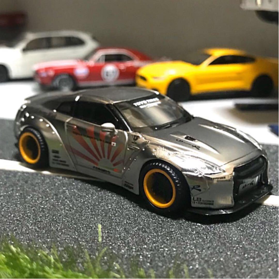 リバティーウォーク 1/64 LB シルバー イエローホイール 深リム