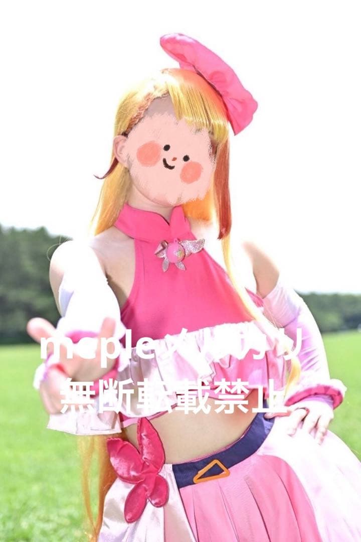 ひろプリ キュアバタフライ コスプレ衣装 ウィッグ 靴込 フルセット