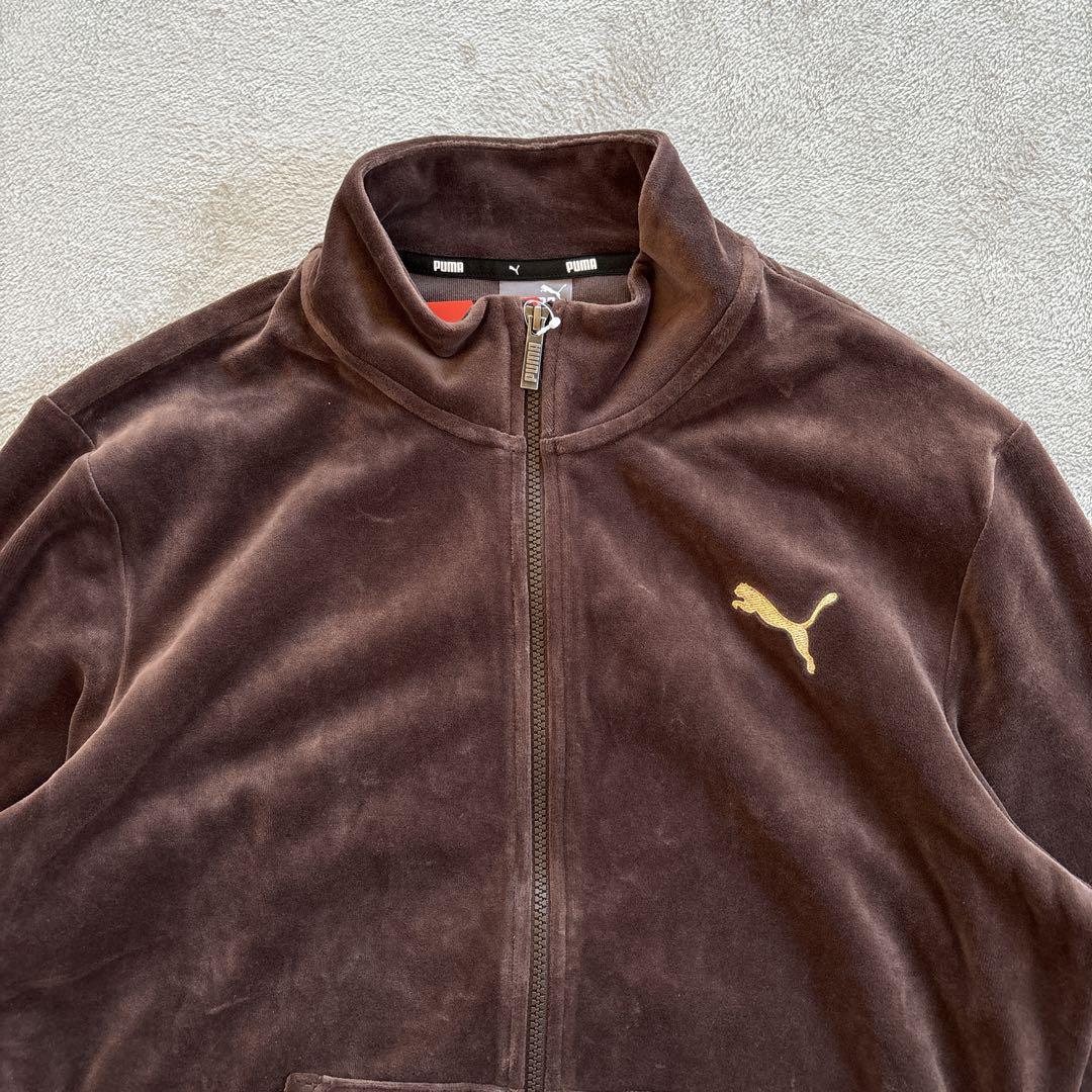 新品 PUMA プーマ ベロア トラックジャケット セットアップ ブラウン