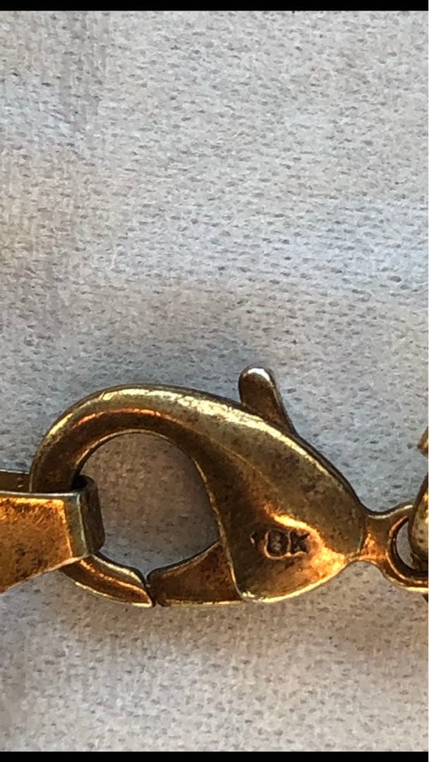 ゴールドチェーンネックレス18K刻印あり