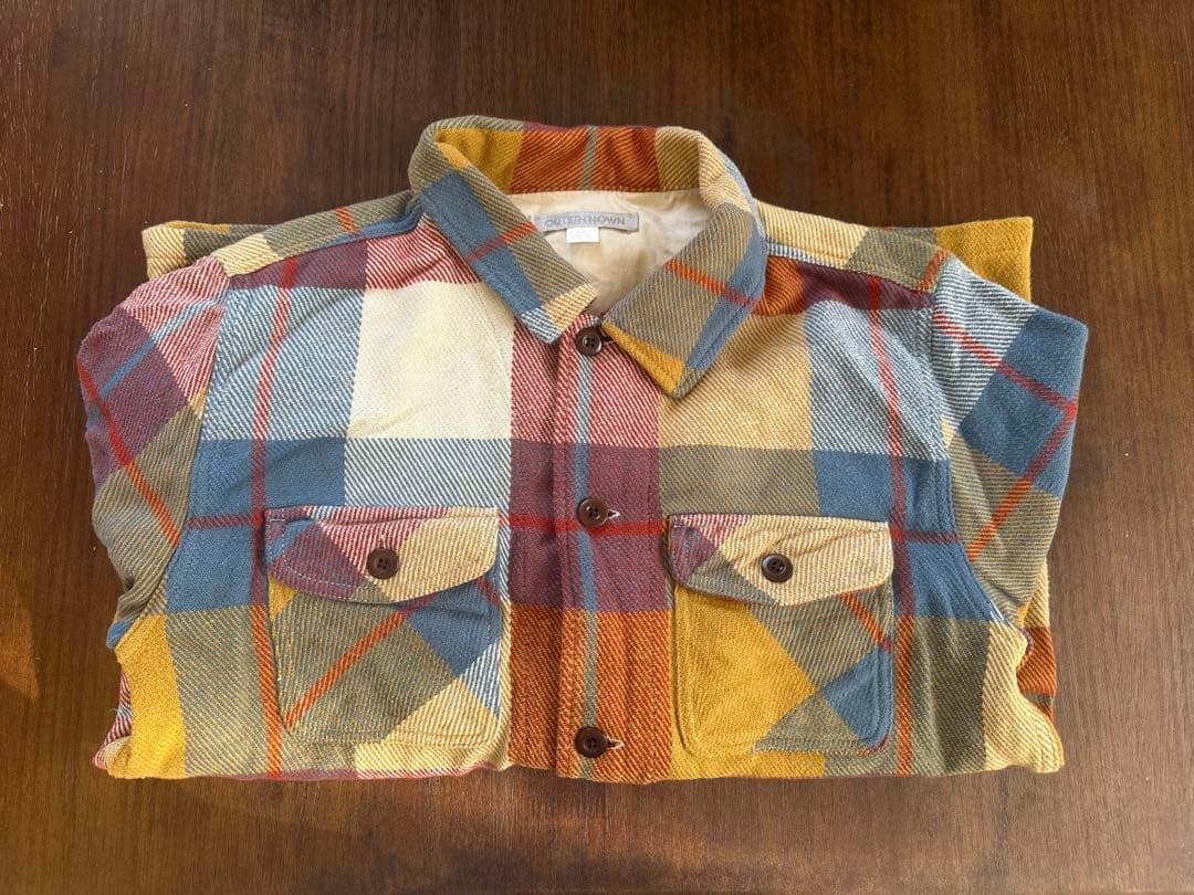 OUTERKNOWN チェック柄ネルシャツ L