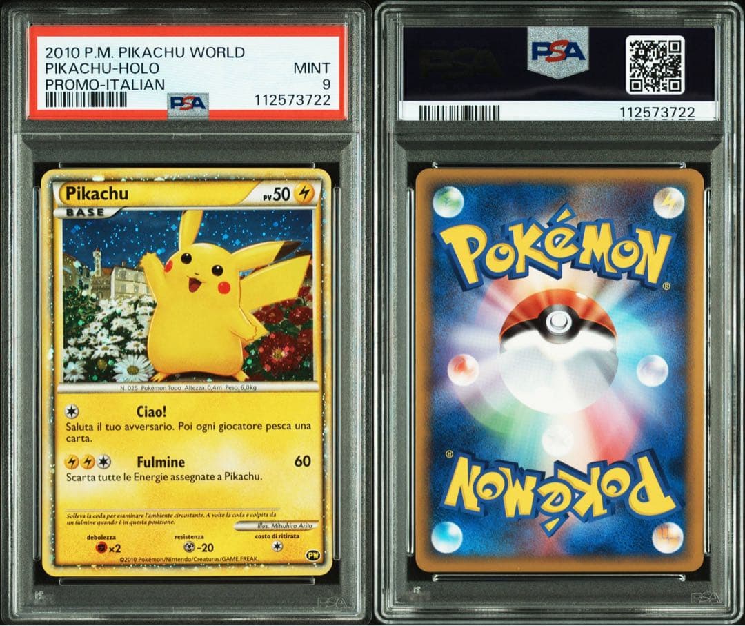 PSA9】2010 ピカチュウ ワールド イタリア PIKACHU WORLD