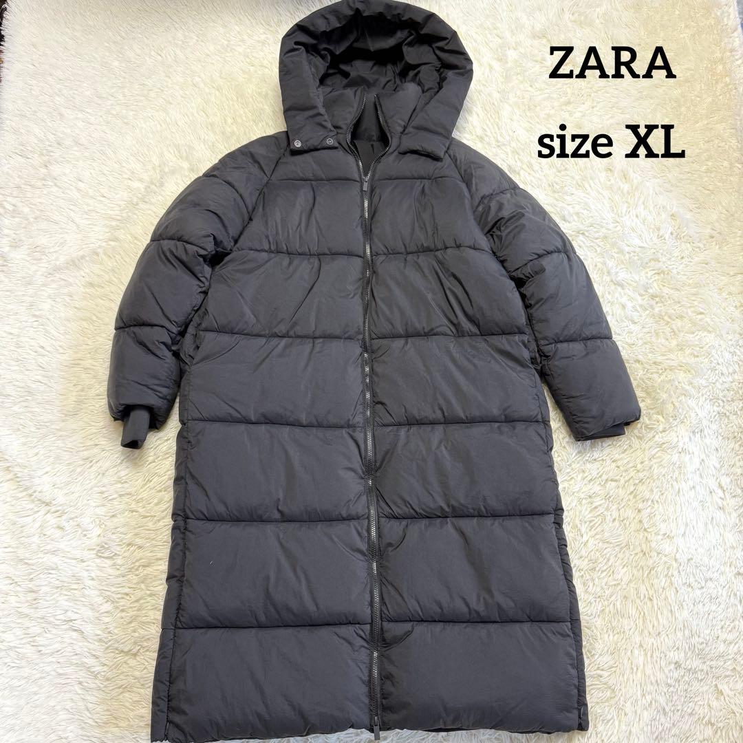 【ザラ】美品 ダウンコート ブラック XLサイズ レディース