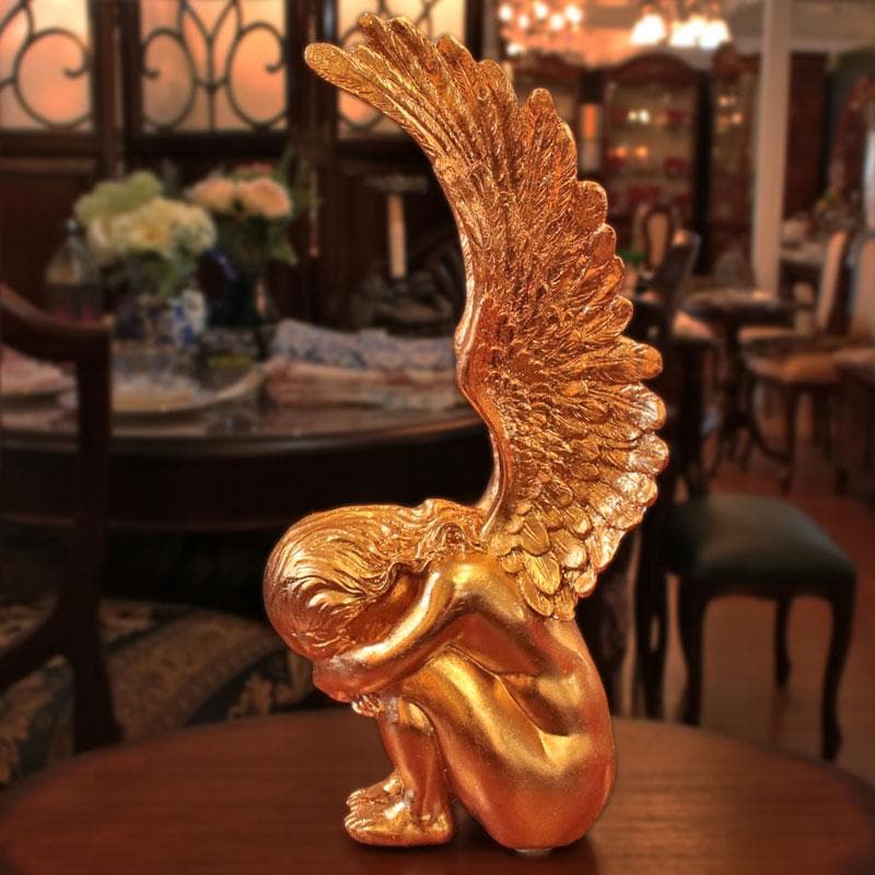 天使のオブジェ ゴールド 金 エンジェル 高さ41cm 143-138-038