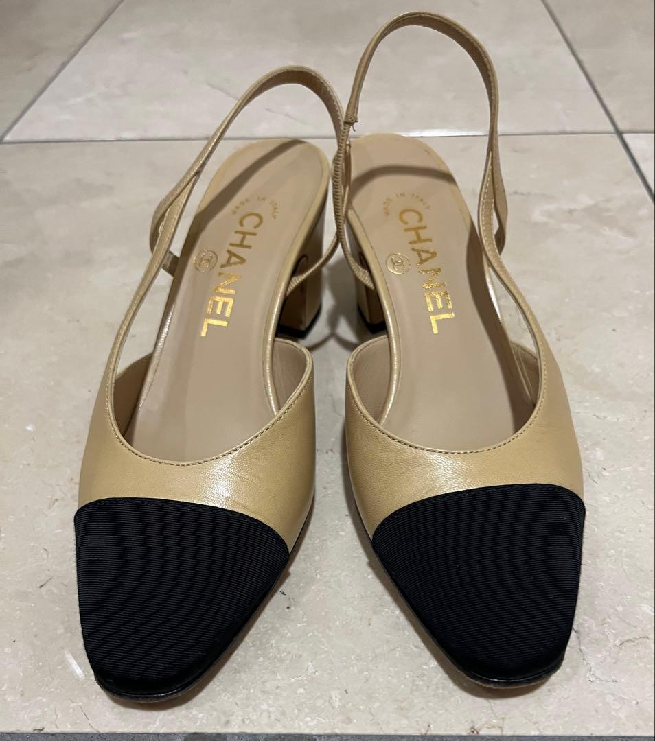 n*u様 (美品】CHANEL スリングバックシューズ　35.5