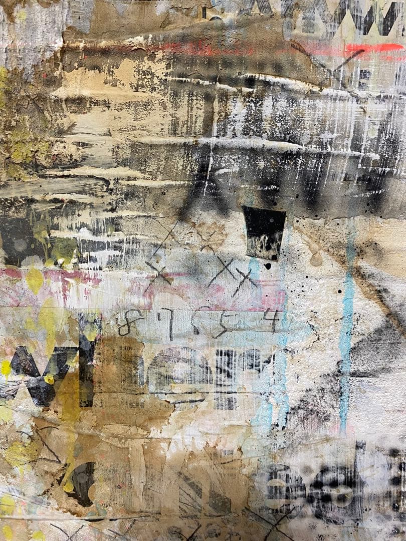 人生と黄金未来」原画F15号抽象画現代アート手描き