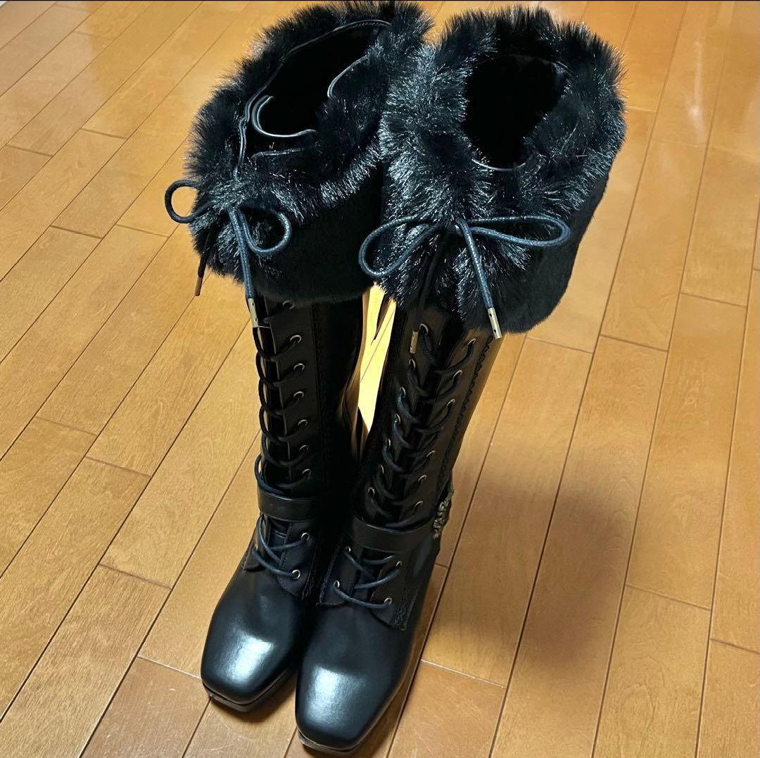 しまむら　クラロリくる実　コラボ　ブーツ　黒　LL