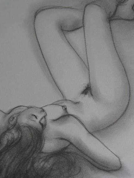 古沢　岩美、デッサン　AJ、希少な額装用画集より、新品額装付、状態良好