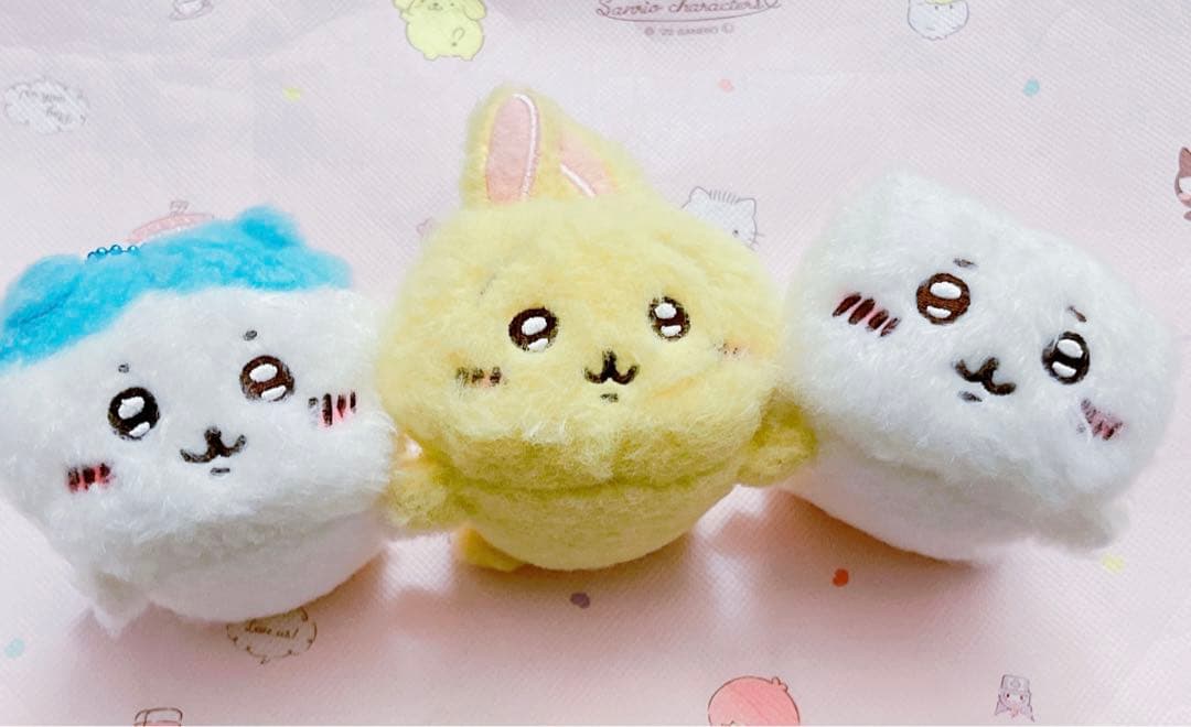 ちいかわ　初期　ほわほわマスコット　寝そべり　3点セット！