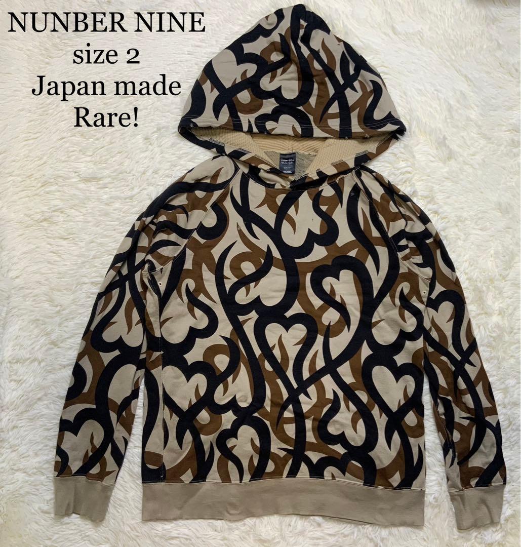 numbernine ナンバーナイン aw04 ハートトライバルカモパーカー M