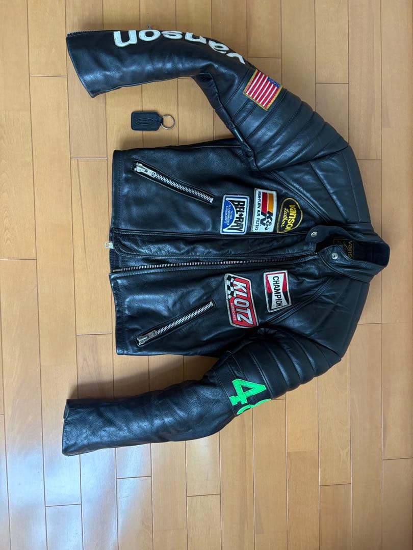 Vanson ライダースジャケット　TC サイズ36 VANSON バンソン ライダースジャケット レザーライダース B メンズ 本