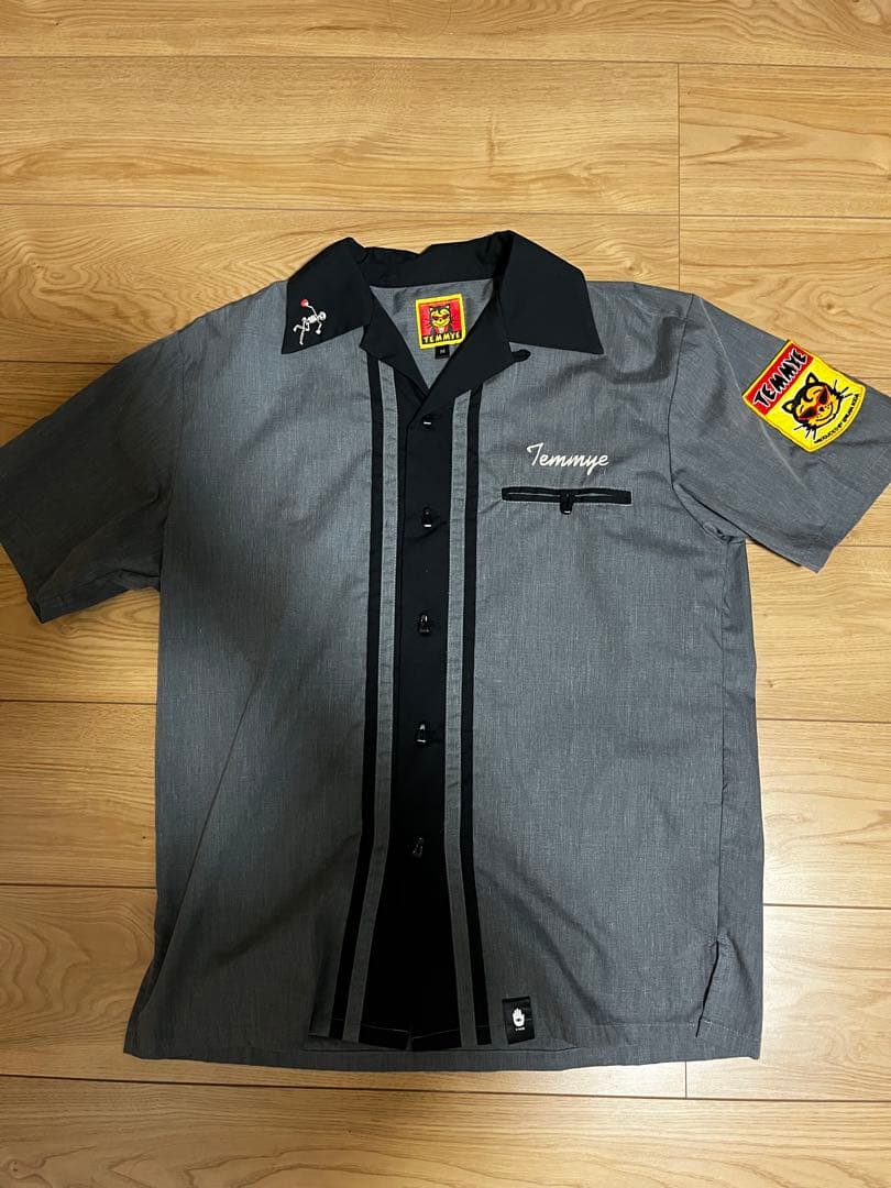 ピンクドラゴン　クリームソーダ　ティミー　ボーリングシャツ　グレー