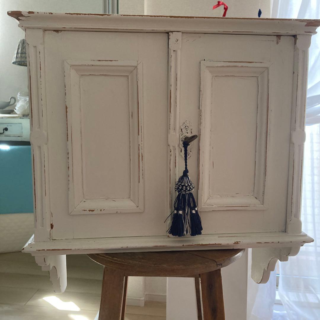 ホワイト木製ラック アンティーク