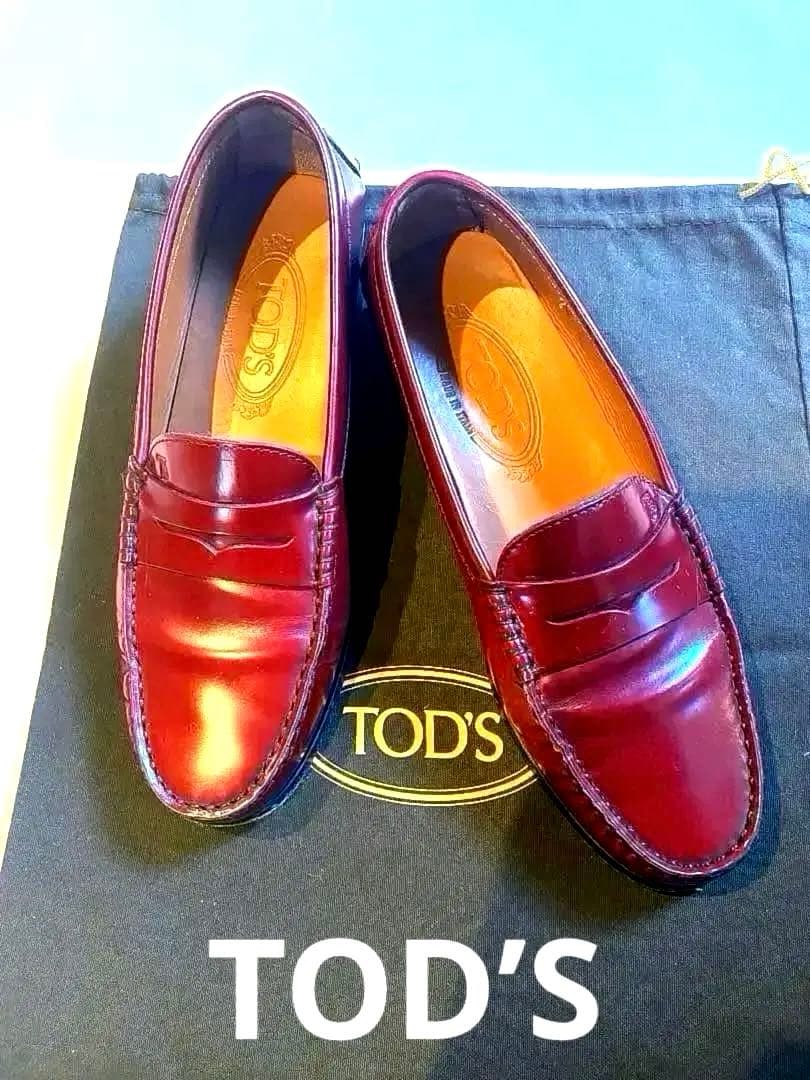 TOD,Sトッズ　ローファー　36.5 バーガンディ