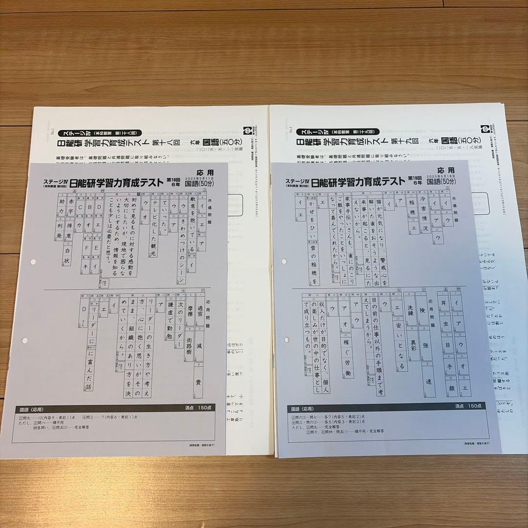 2025年度日能研6年前期学習力育成テスト17回分（第10回〜第26回