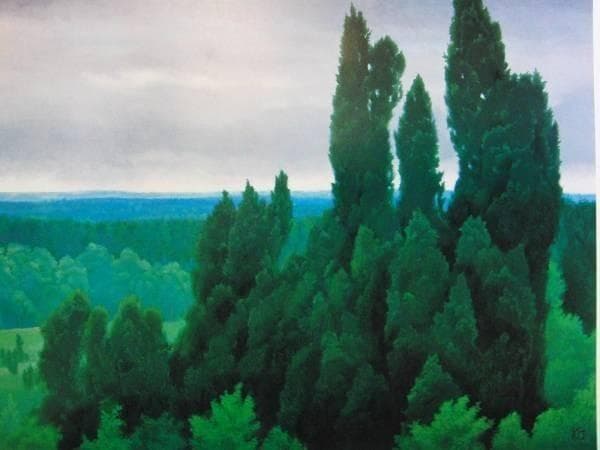 東山魁夷、廣原、額装画版集画、版上サイン、限定、希少画集画、新品高級額