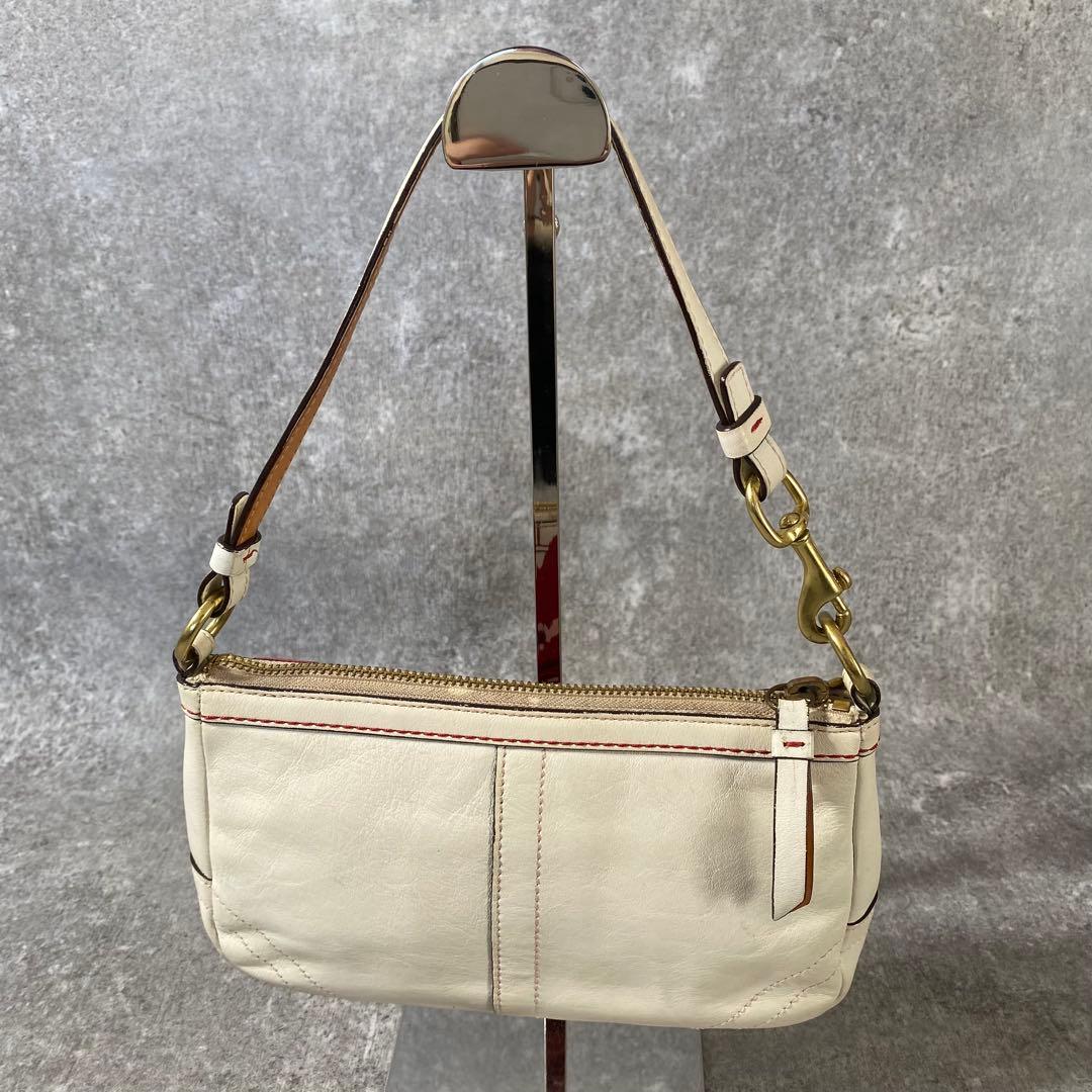 COACH コーチ フラワーモチーフ 刺繍 ハンドバッグ アクセサリーポーチ