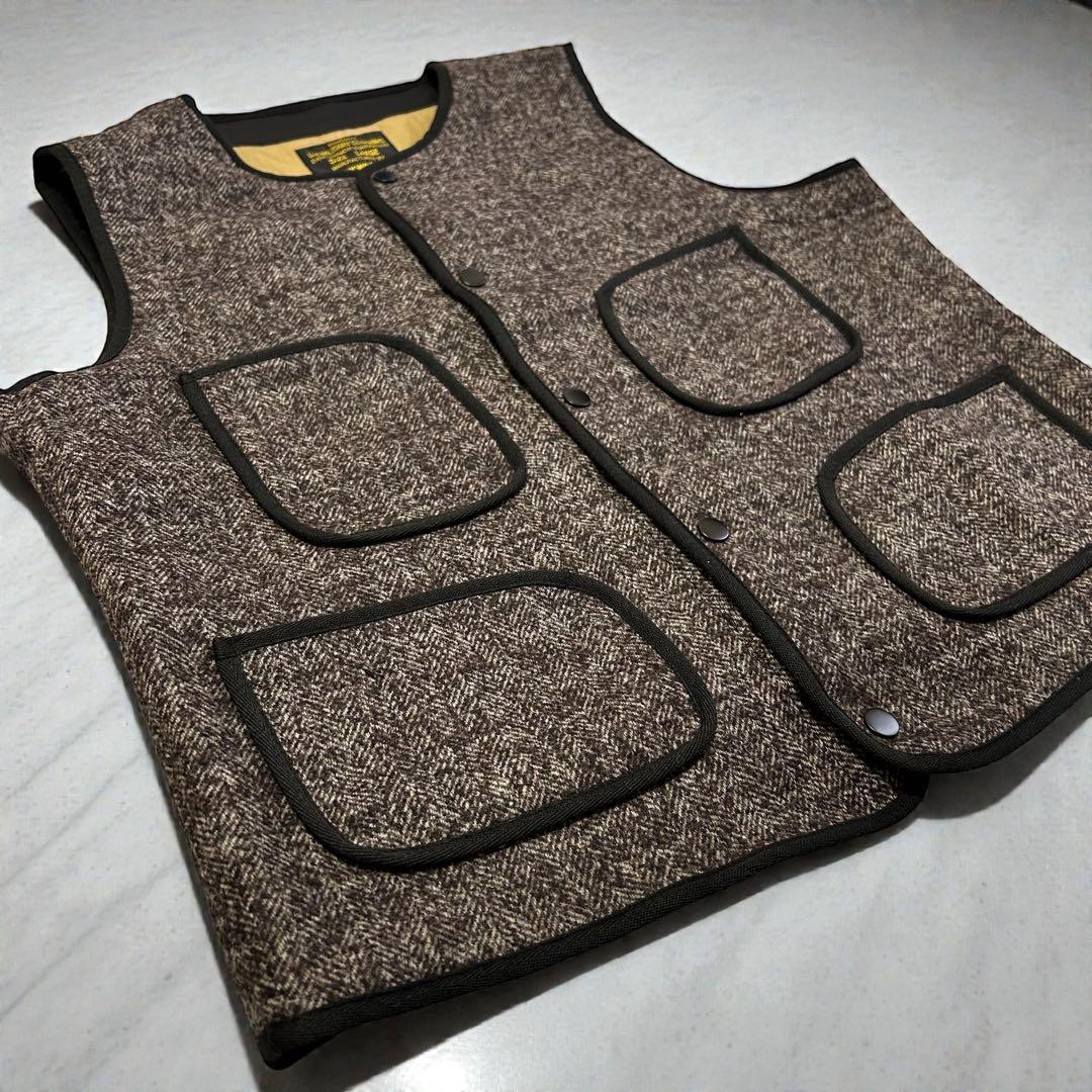 ベスト ヴィンテージ調 ジレ ブラウン系 ウール アメカジ ブラウンズ