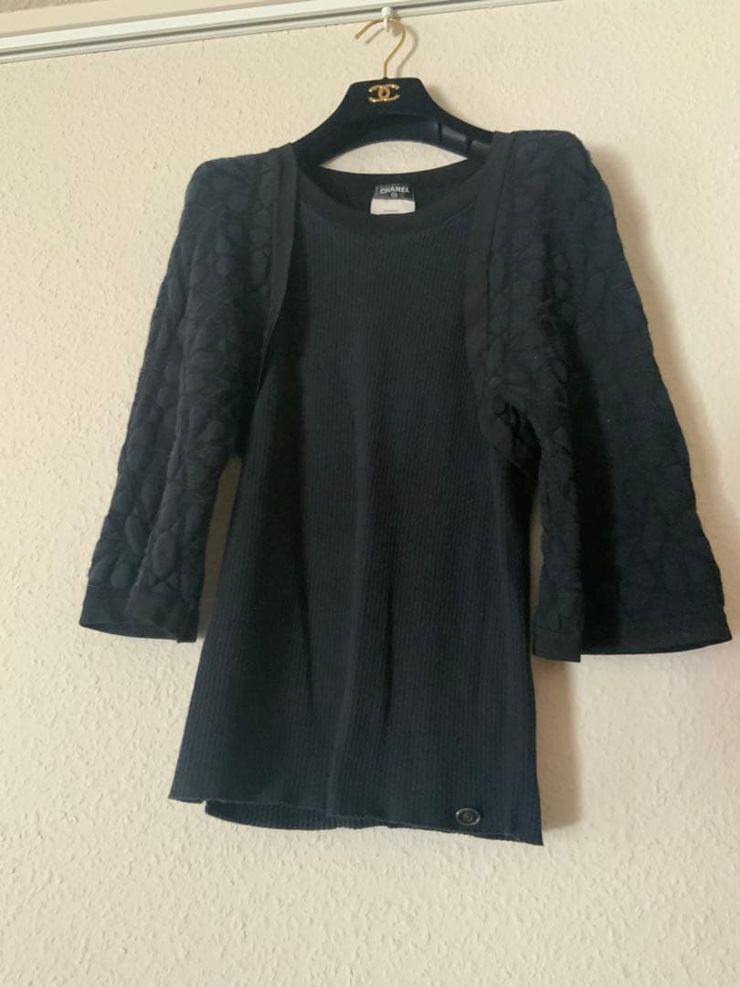 CHANEL 春夏ニットトップス 黒38