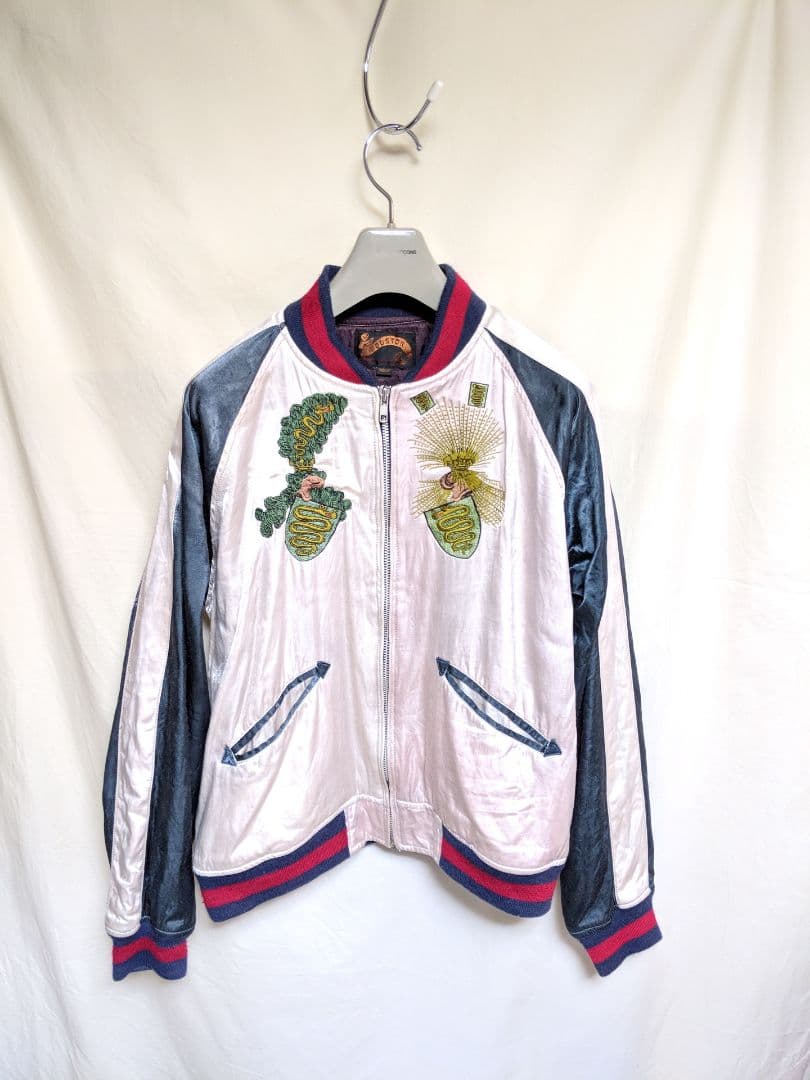 HOUSTON刺繍スカジャン HOUSTON（ヒューストン） スカジャン TIGER SUKA JACKET 刺繍