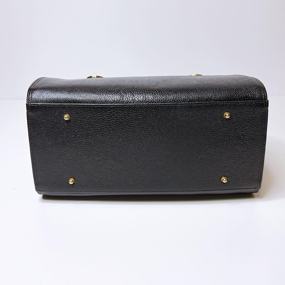 美品】ヴァレンティノ オールレザー 2way ミニボストンバッグ ブラック